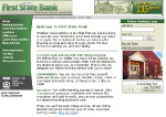First State Bank Website Homepage 2003