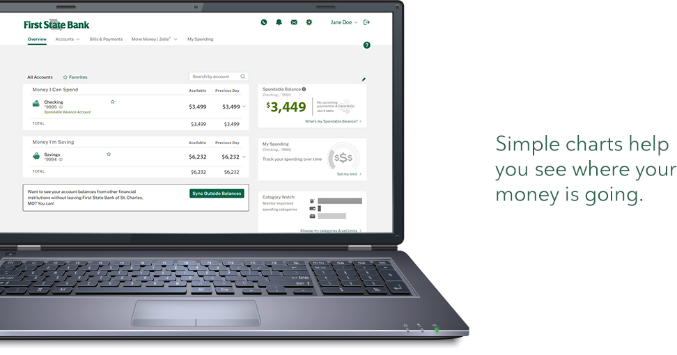 Simple charts help you see where your money is going.